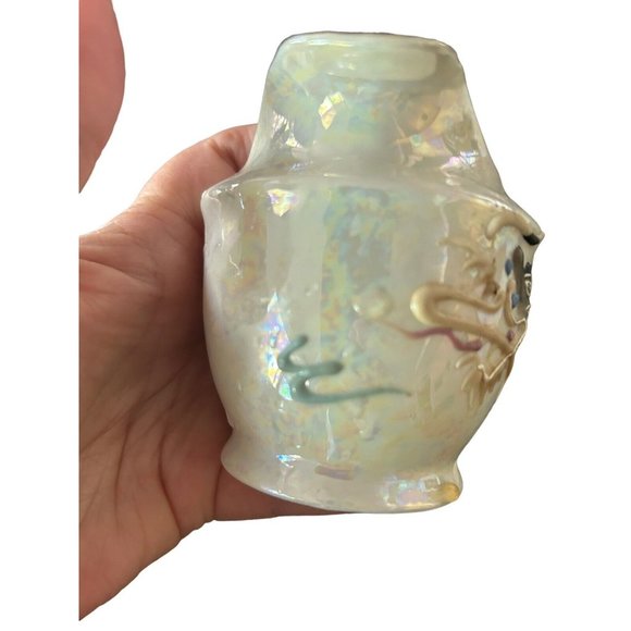 VINTAGE JAPAN Moriage DRAGONWARE DRAGON WARE CREAMER & SUGAR (Missing Lid) - Picture 4 of 16